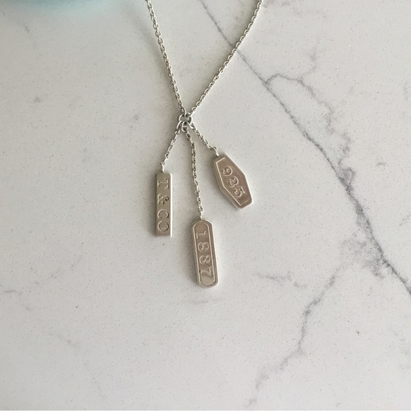 Tiffany & Co 1837 Triple Bar Lavalier Necklace - Picture 2 of 6